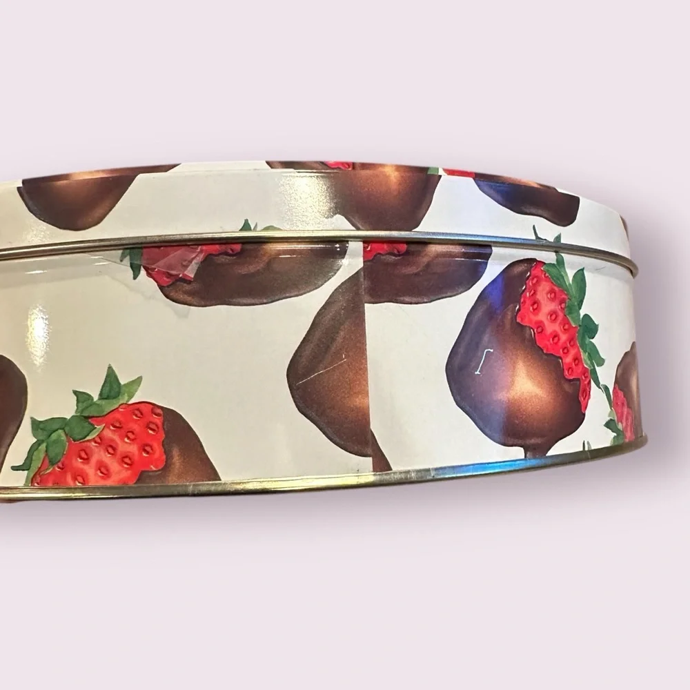 Department 56 Sweets Chocolate Covered Strawberry Round Nesting Tin Set - Picture 7 of 12